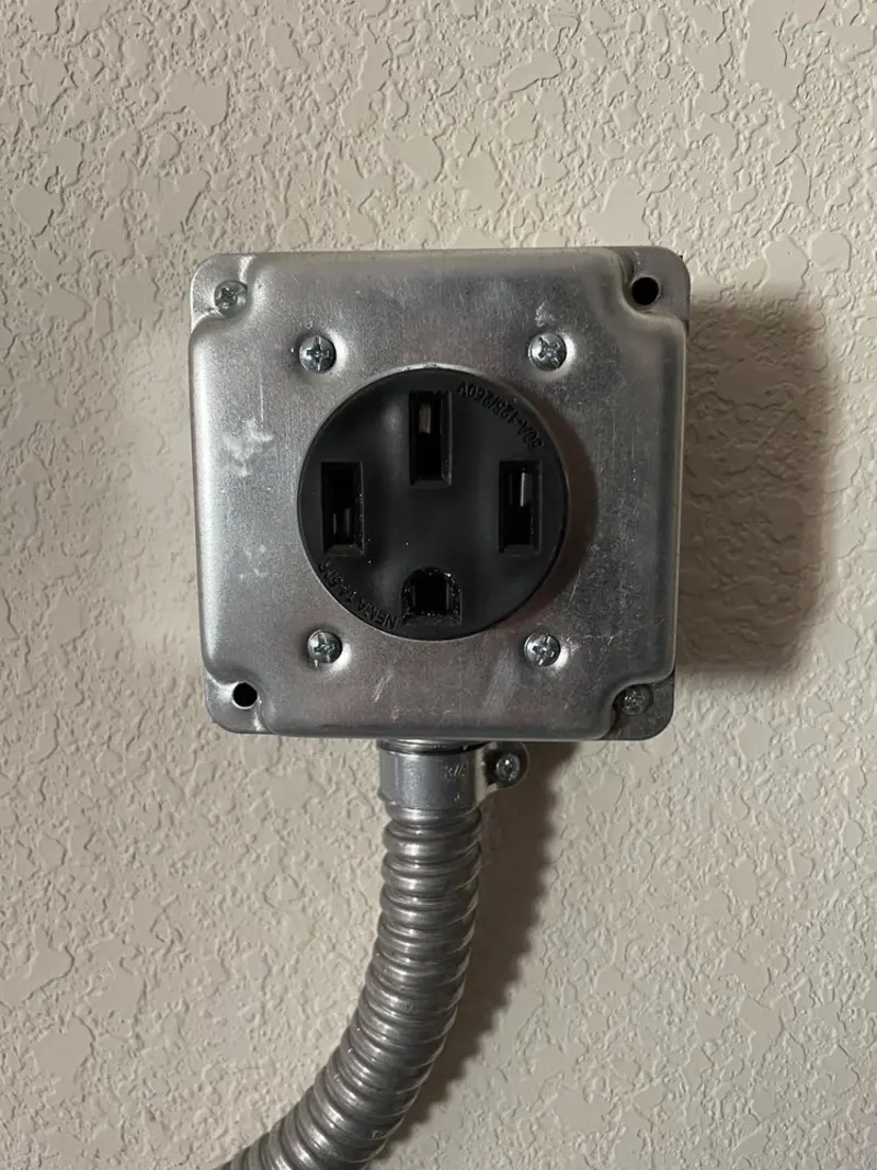 NEMA 14-50 outlet installed for Electrical Panel Upgrade in Deer Park